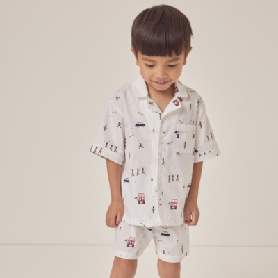 Organic Cotton Relaxed Fit Traditional London Shortie Pyjamas (1–12yrs)