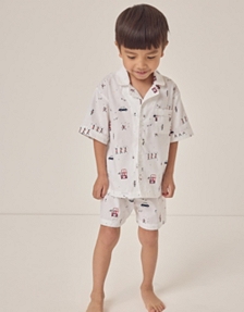 Organic Cotton Relaxed Fit Traditional London Shortie Pyjamas (1–12yrs)