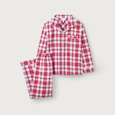 Organic Cotton Relaxed Fit Traditional Red Check Pyjamas (1–12yrs)