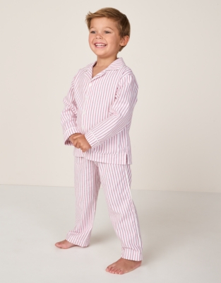 Organic Cotton Relaxed Fit Traditional Red Stripe Pyjamas (2–12yrs)