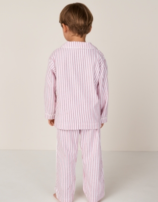 Organic Cotton Relaxed Fit Traditional Red Stripe Pyjamas (2–12yrs)