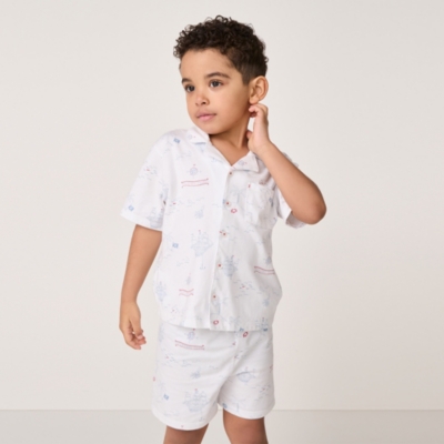 Organic Cotton Relaxed Fit Traditional Treasure Island Shortie Pyjamas (0–12yrs)