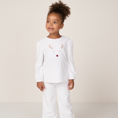 Organic Cotton Relaxed Fit Velour Jingles Pyjamas (2–12yrs)
