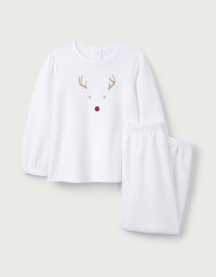 Organic Cotton Relaxed Fit Velour Jingles Pyjamas (2–12yrs)