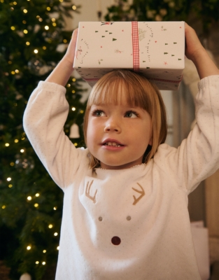 Organic Cotton Relaxed Fit Velour Jingles Pyjamas (2–12yrs)