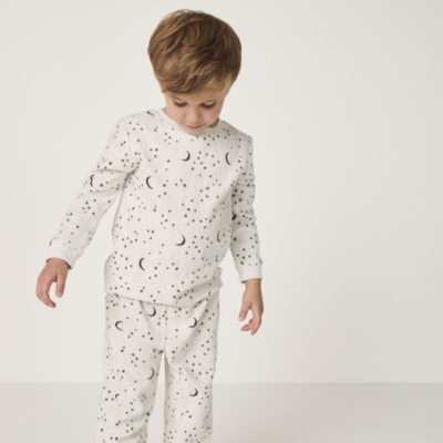 Organic Cotton Relaxed Fit Velour Moon & Star Pyjamas (2–12yrs)