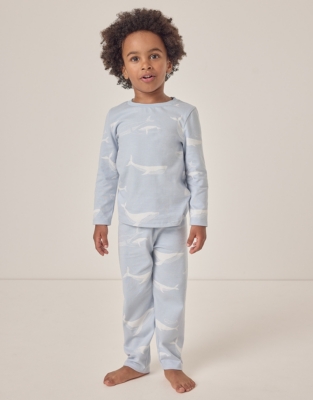 Organic Cotton Relaxed Fit Whale Pyjamas (1–12yrs)