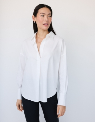 Organic Cotton Relaxed Popover Shirt