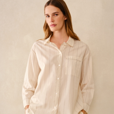 Organic Cotton Relaxed Stripe Pyjama Shirt