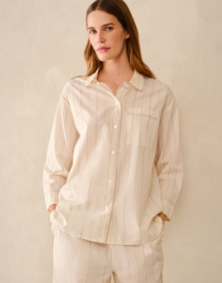 Organic Cotton Relaxed Stripe Pyjama Shirt