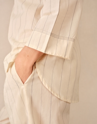 Organic Cotton Relaxed Stripe Pyjama Shirt