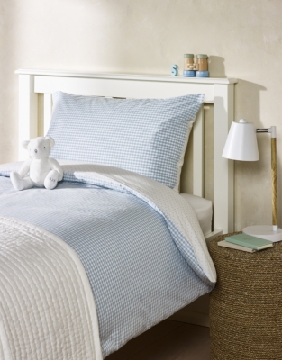 Organic Cotton Reversible Gingham Bed Linen