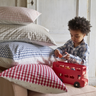 Gingham cot clearance bedding