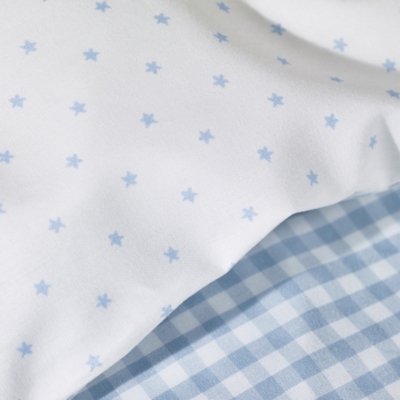 Organic Cotton Reversible Gingham Duvet Cover & Pillowcase Set