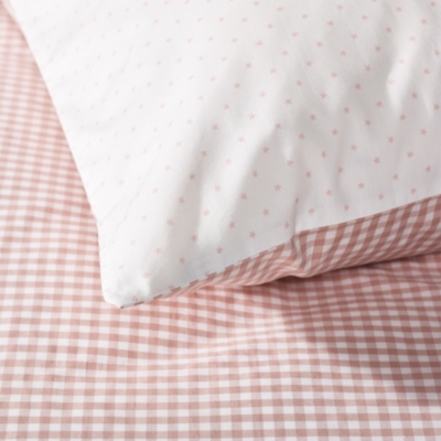 Organic Cotton Reversible Gingham Pillowcase