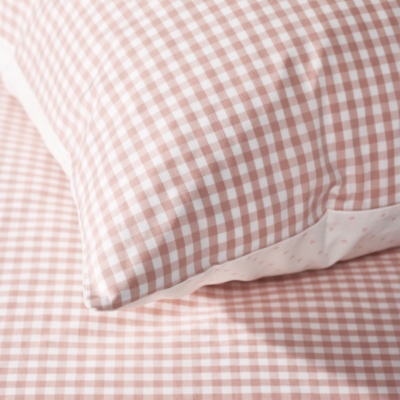 Organic Cotton Reversible Gingham Pillowcase