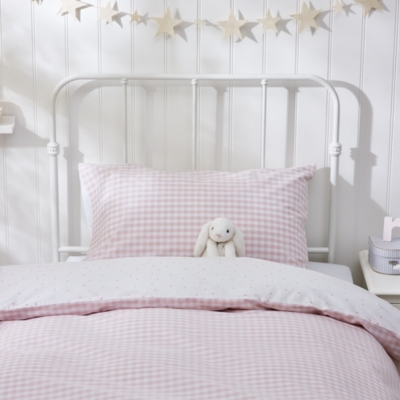 Organic Cotton Reversible Gingham Pillowcase