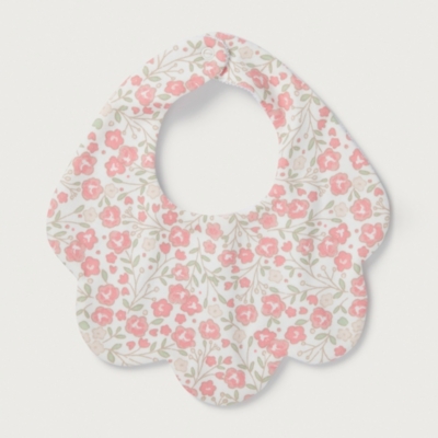 Organic Cotton Reya Floral Scallop Bib