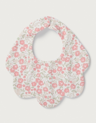 Organic Cotton Reya Floral Scallop Bib