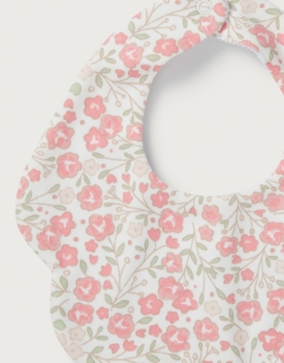 Organic Cotton Reya Floral Scallop Bib