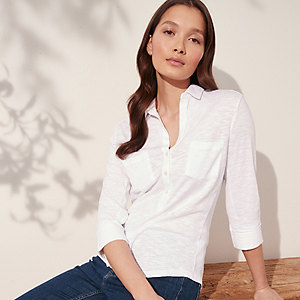 Organic Cotton Rib-Pocket Jersey Shirt