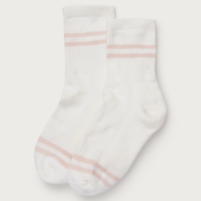 Organic Cotton Ribbed Double Stripe Socks