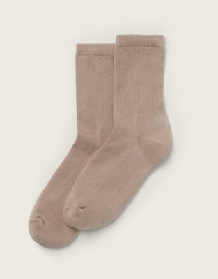 Organic Cotton Ribbed Socks - Vintage Rose