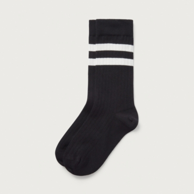 Organic Cotton Ribbed Stripe Socks