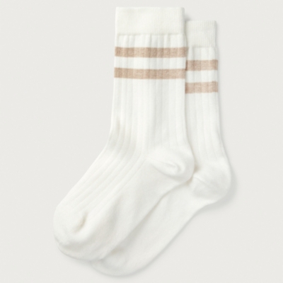 Organic Cotton Ribbed Stripe Socks