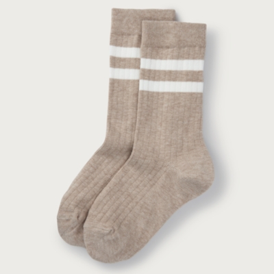 Organic Cotton Ribbed Stripe Socks