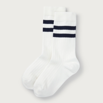 Organic Cotton Ribbed Stripe Socks