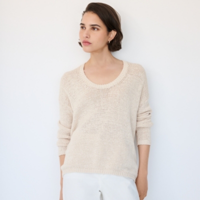 Organic Cotton Rich Scoop Neck Jumper