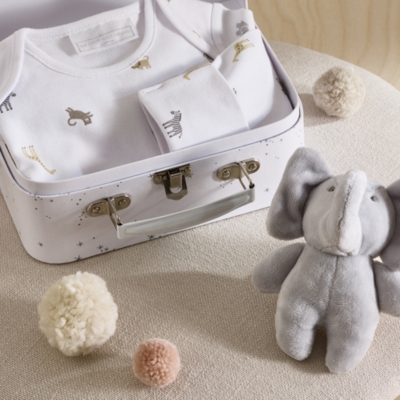 Organic Cotton Safari Baby New Arrival Gift Set (0–6mths)