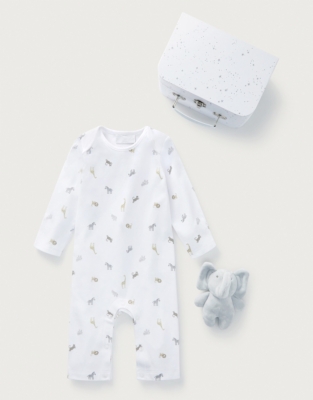 Organic Cotton Safari Baby New Arrival Gift Set (0–6mths)