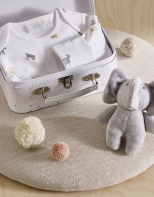 Organic Cotton Safari Baby New Arrival Gift Set (0–6mths)