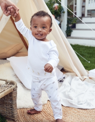 White company baby boy hot sale pyjamas