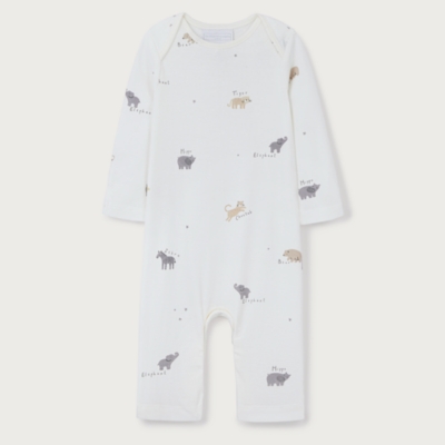 Organic Cotton Safari Print Sleepsuit (0–24mths)