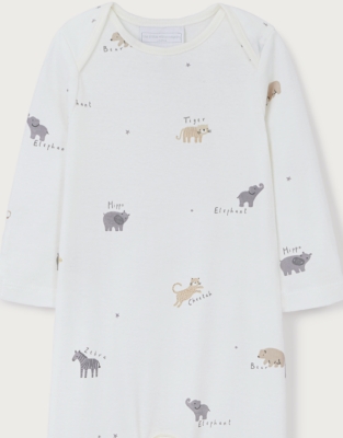Organic Cotton Safari Print Sleepsuit (0–24mths)