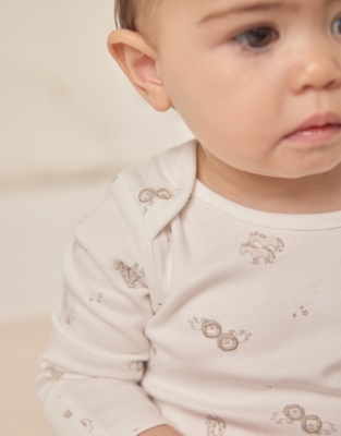 Organic Cotton Safari Sleepsuit (0–9mths)