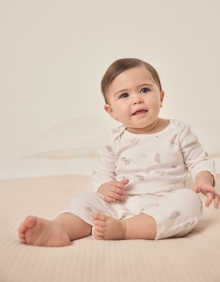 Organic Cotton Safari Sleepsuit (0–9mths)
