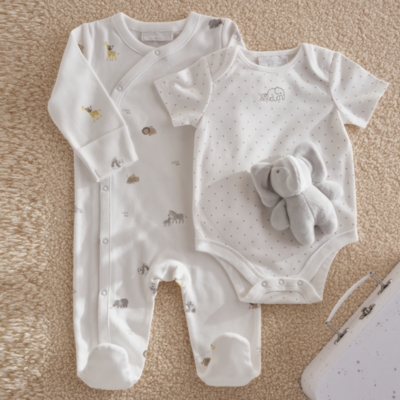 Organic Cotton Safari Welcome Baby Gift Set (0–6mths)