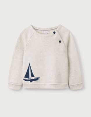 Organic Cotton Sailboat Sweatshirt (0–18mths)
