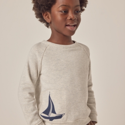 Organic Cotton Sailboat Sweatshirt (18mths–6yrs)