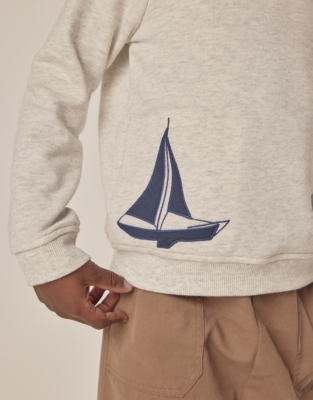 Organic Cotton Sailboat Sweatshirt (18mths–6yrs)