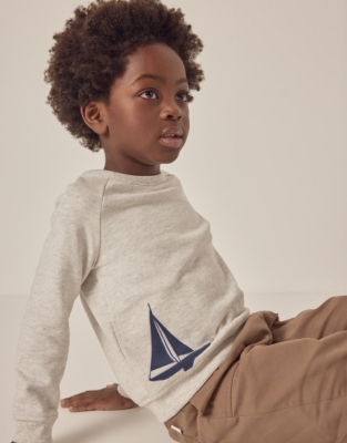 Organic Cotton Sailboat Sweatshirt (18mths–6yrs)