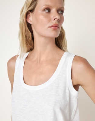 Organic Cotton Scoop Neck Jersey Vest