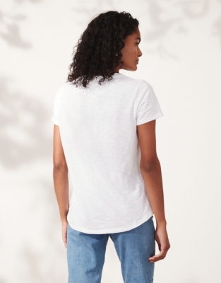 Organic Cotton Scoop Neck T-Shirt | Tops & Blouses | The White Company US