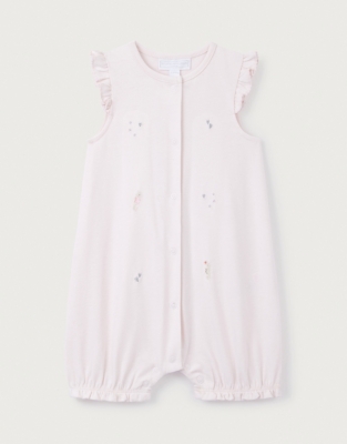 Organic Cotton Seahorse Friends Embroidered Shortie (0–24mths)