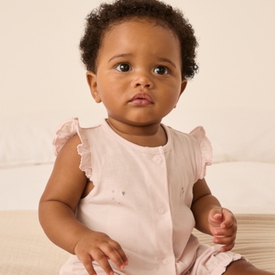 Organic Cotton Seahorse Friends Embroidered Shortie (0–9mths)