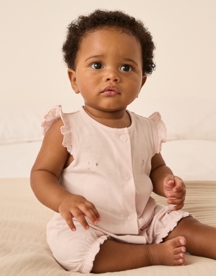 Organic Cotton Seahorse Friends Embroidered Shortie (0–9mths)